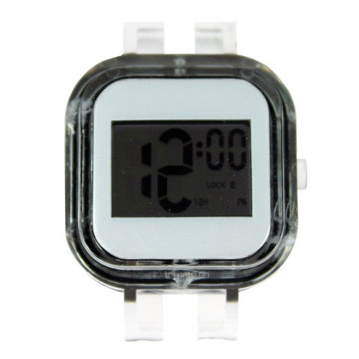 SWAP Digital Watch Face in White