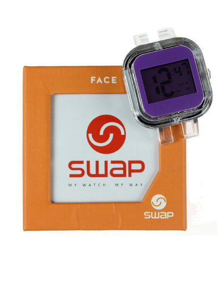 SWAP Digital Watch Face in Purple