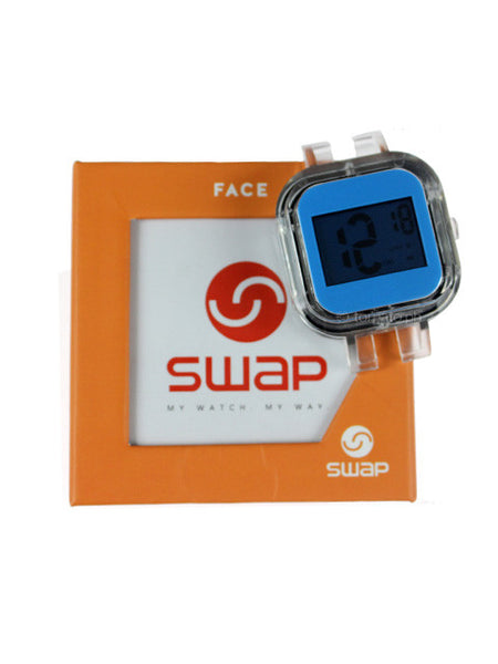 SWAP Digital Watch Face in Sky Blue